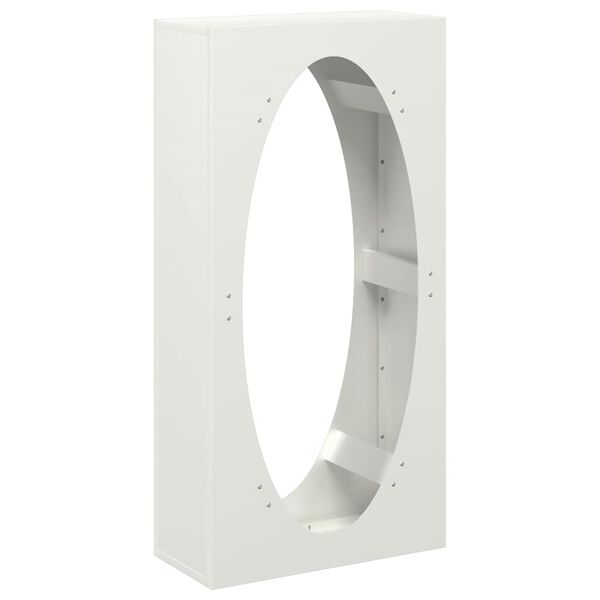 vidaXL Brandhoutrek 50x23x100 cm koudgewalst staal wit