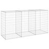 vidaXL Schanskorfmuur met deksels 200x60x100 cm gegalvaniseerd staal