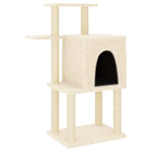 vidaXL Kattenmeubel met sisal krabpalen 97 cm cr&egrave;mekleurig