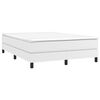 vidaXL Boxspring met matras kunstleer wit 140x190 cm