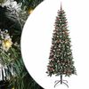 vidaXL Kunstkerstboom Groen 210 cm PVC en Plastic en Staal