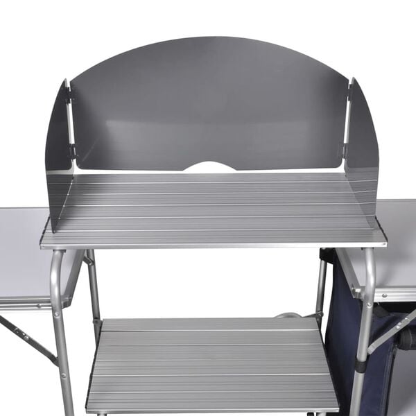 vidaXL Campingkeuken inklapbaar met windscherm aluminium