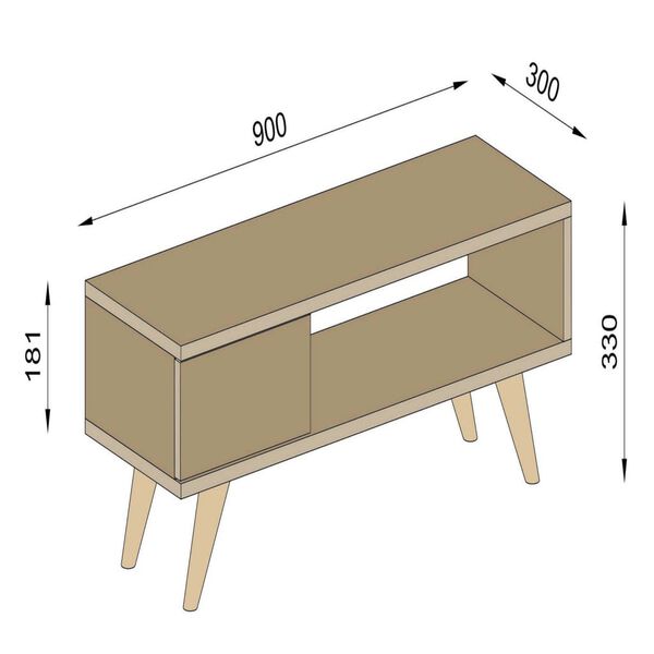 Homemania Tv-meubel Maya 90x30x33 cm walnootkleurig