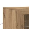 vidaXL LED Sideboard Bruin 41 x 37 x 100 cm Bewerkt hout