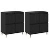vidaXL Opbergkast 2 st Zwart Eiken 60 x 35 x 70 cm