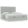vidaXL Ottoman bed met matrassen 200x200cm fluweel lichtgrijs