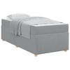 vidaXL Bedframe met matras Lichtgrijs 90 x 200 cm Stof