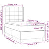 vidaXL Boxspring met matras stof lichtgrijs 90x190 cm