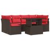 vidaXL Tuin Sofa Set 7 st Bruin Poly riet