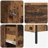 vidaXL Highboard met lade Oud Hout 34,5 x 34 x 180 cm Bewerkt hout