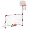 vidaXL Kindervoetbal- en basketbalset met ballen 98x50x70 cm