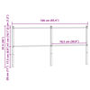 vidaXL Hoofdbord 160 cm bewerkt hout en staal gerookt eikenkleurig