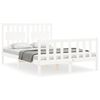 vidaXL Bedframe zonder matras massief grenenhout wit 140x200 cm