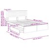 vidaXL Opslag bed met hoofdeinde Wit 140 x 190 cm Bewerkt hout