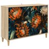vidaXL Dressoir LOCHEM Sonoma 102 x 33 x 75 cm Bewerkt hout