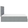 vidaXL Ottoman bed met matras 140x200cm stof lichtgrijs