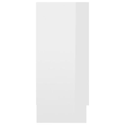 vidaXL Dressoir 120x30,5x70 cm spaanplaat hoogglans wit