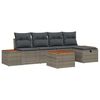 vidaXL Tuinbankenset 6 st Grijs poly rattan