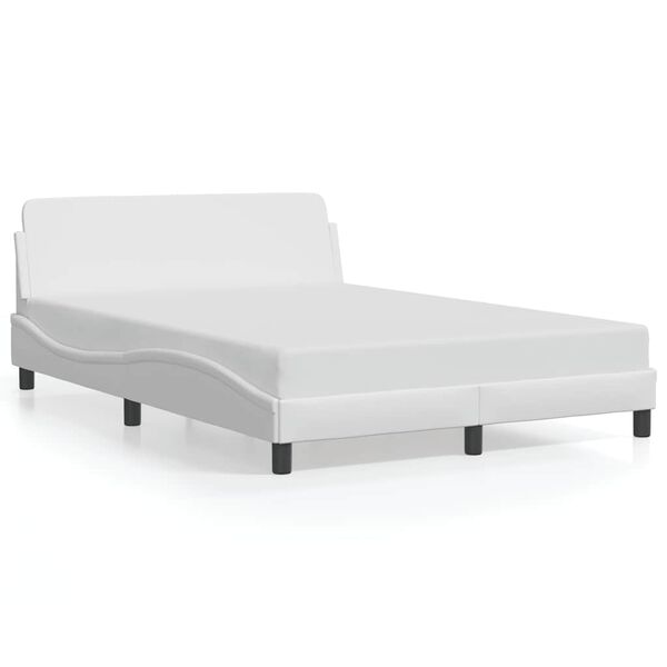 vidaXL Bedframe "Dover" kunstleer wit 140x190 cm