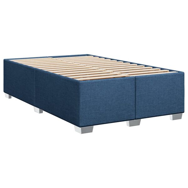 vidaXL Bedframe zonder matras 120x190 cm stof blauw