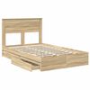 vidaXL Opslag bed met lade Sonoma Eiken 120 x 190 cm Bewerkt hout
