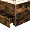 vidaXL Bedframe met lade Gerookt eiken 135 x 190 cm Ingenieurshout