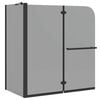 vidaXL Bi-Vouw Douche Omheining Donker Transparant 120 x 67 x 129 cm