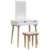 vidaXL Toilettafel Set FAUSKE 3 pcs Wit 76 x 50 x 143 cm