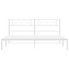 vidaXL Bedframe met hoofdbord metaal wit 200x200 cm