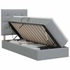 vidaXL Opslag bed met matras met opslag Lichtgrijs 90 x 190 cm Stof