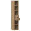 vidaXL Boekenkast met lade Artisan Eiken 30 x 42.4 x 185.2 cm