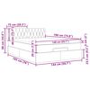 vidaXL Bed poef met matras en LED's 140x190 cm stof donkerbruin
