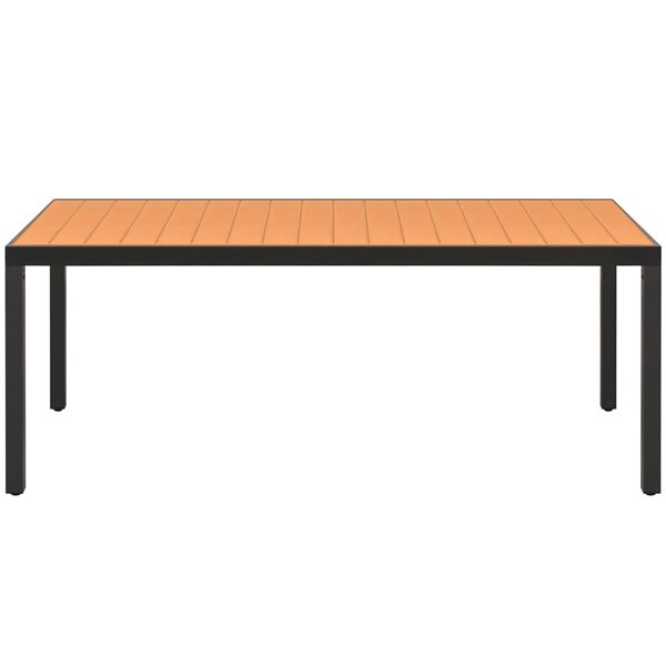 vidaXL 7-delige Tuinset PVC-rattan zwart en bruin