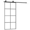 vidaXL Schuifdeur met beslag 90x205 cm ESG-glas en aluminium