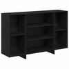 vidaXL Dressoir Zwart Eiken 120 x 30 x 75 cm Bewerkt hout