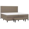 vidaXL Boxspring met matras stof taupe 200x200 cm