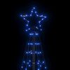 vidaXL LED-kerstboom met spikes 220 LEDs 180 cm blauw
