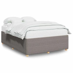 vidaXL Bedframe zonder matras stof taupe 160x200 cm