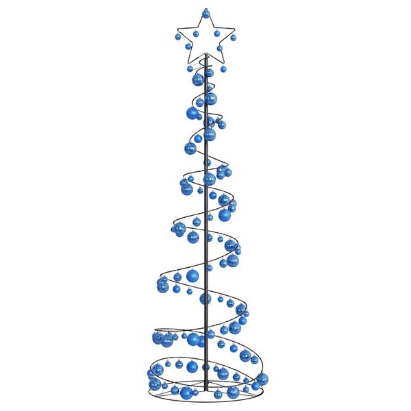 vidaXL LED-kerstboom met kerstballen 120 LED's warm wit 180 cm