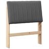 vidaXL Gestoffeerd hoofdbord Donkergrijs 75 cm Massief grenenhout