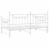 vidaXL Bedframe voor een daybed Wit 100 x 200 cm Staal