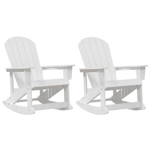 vidaXL Adirondack Schommeltjes 2 pcs Wit HDPE