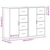 vidaXL Dressoir met lade 2 pcs Oudhout 60 x 31 x 84 cm Bewerkt hout