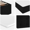 vidaXL Opslag bed met matras met matras Zwart 200 x 200 cm Polyester