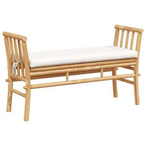 vidaXL Tuinbank 2 -Seater 110 x 38 x 65cm Bamboe Bruin Rechthoekig
