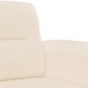 vidaXL 3-delige Loungeset met kussens microvezelstof beige