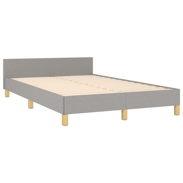vidaXL Bedframe zonder matras 120x190 cm stof lichtgrijs