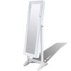 Sieradenkast met spiegeldeur en LED-lamp (wit)