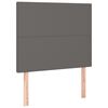 vidaXL Boxspring met matras kunstleer grijs 80x200 cm