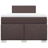 vidaXL Boxspring met matras stof donkerbruin 120x190 cm